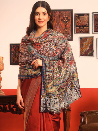 Dhiyona PA Paisley Embroidered Shawl