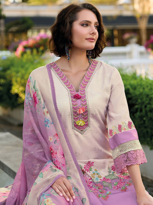 Dhiyona IE Women's Women Embroidered Kurta with Trousers & Dupatta