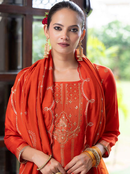 Dhiyona CH Women Ethnic Motifs Regular Kurta Palazzos & With Dupatta