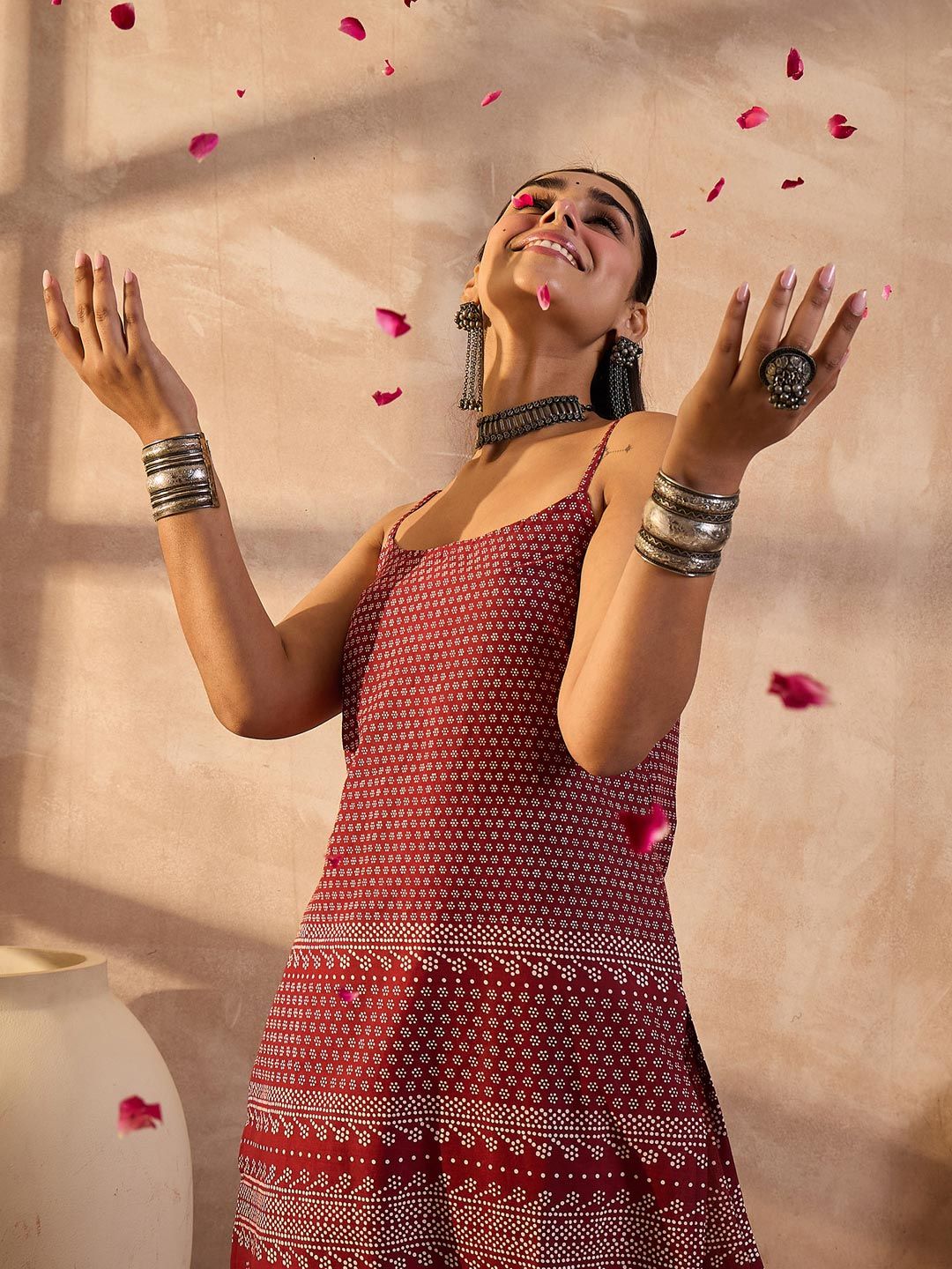 Dhiyona IE Printed Pure Cotton Tunic With Trousers