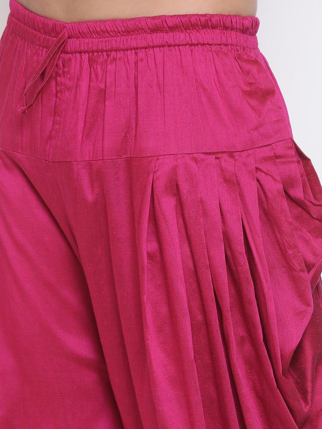 Men's Frushia Silk Blend Straight Dhoti