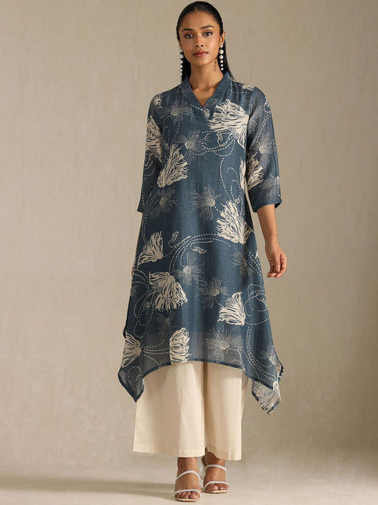 Dhiyona SO Women's Women Floral Printed Regular Kurta with Palazzos