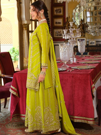 Women Ethnic Motifs Embroidered Regular Mirror Work Kurta with Palazzos & Dupatta