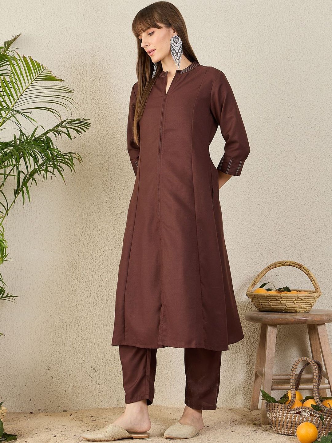 Women Regular A-Line Kurta with Trousers