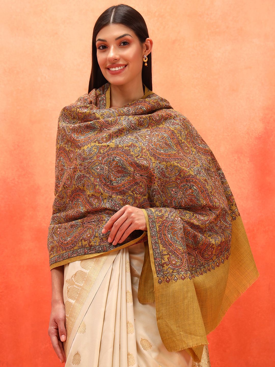 Dhiyona PA Paisley Embroidered Shawl