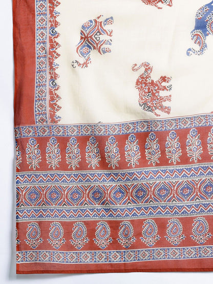 Plus Size Printed Regular Kurta with Palazzos & Dupatta