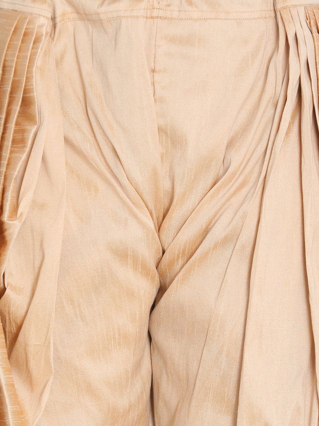 Men's Rose Gold Silk Blend  Dhoti