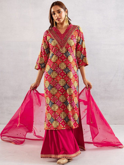Women Ethnic Motifs Printed Regular Kurta with Palazzos & Dupatta