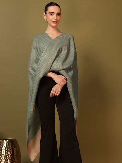 Dhiyona PA Striped Wool Reversible Shawl