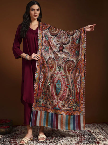 Dhiyona PA Women Floral Embroidered Shawl