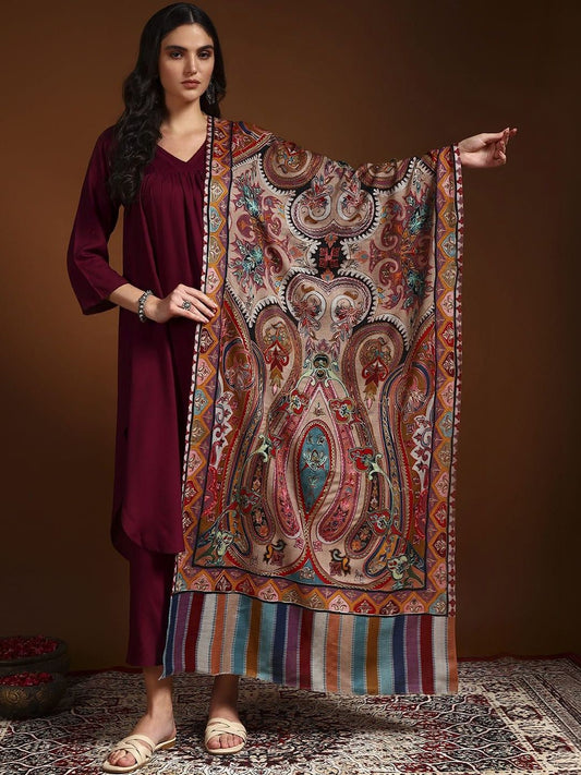 Dhiyona PA Women Floral Embroidered Shawl
