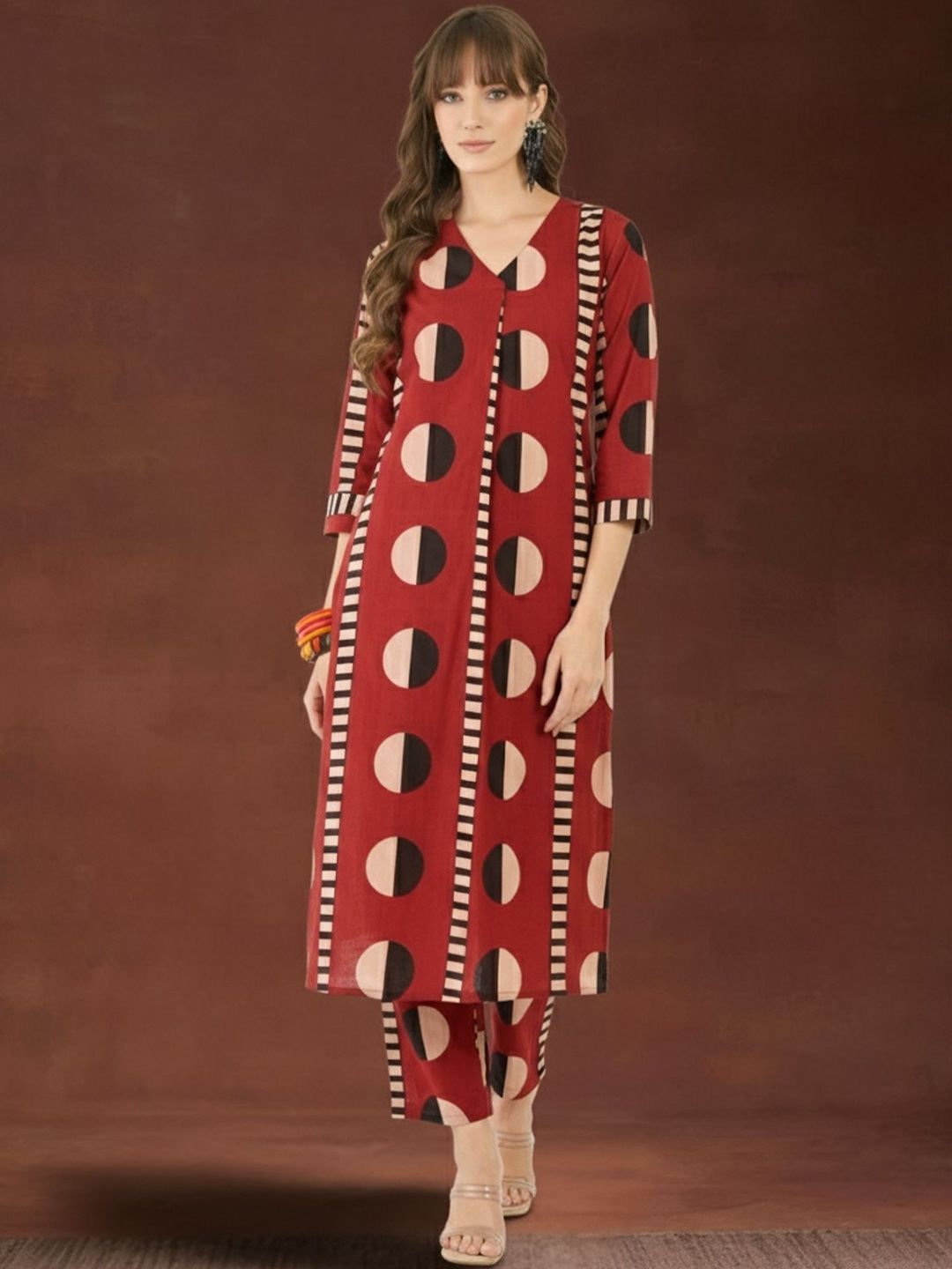 Women Printed Regular Pure Cotton Kurta with Trousers