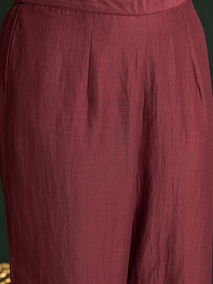 Floral Embroidered Straight Kurta with Trousers & Dupatta