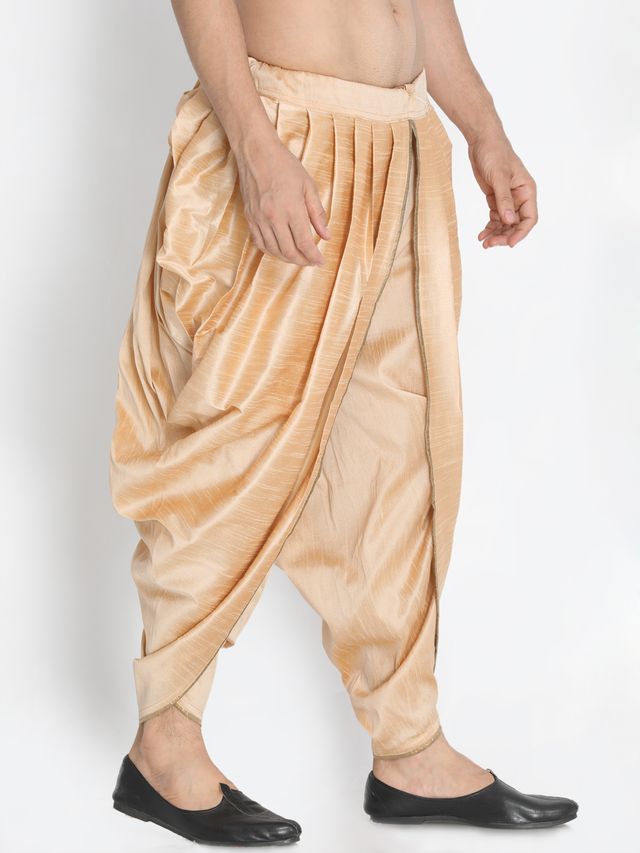 Men's Rose Gold Silk Blend  Dhoti