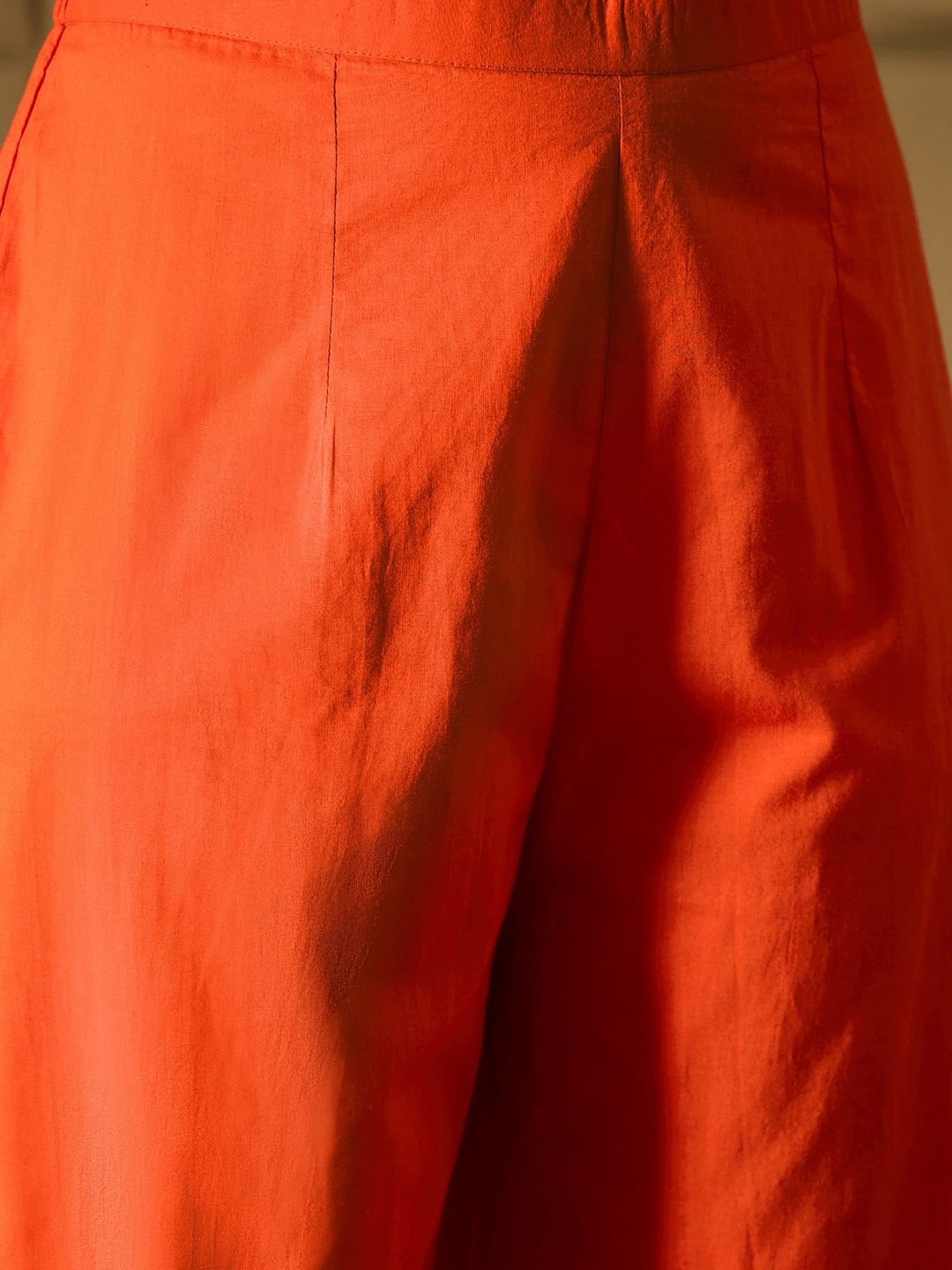 Dhiyona IE Bandhani Embroidered Empire Sequined A-Line Pure Cotton Kurta With Trousers