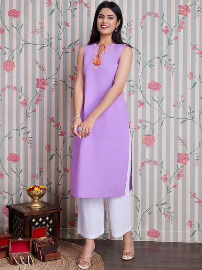 Dhiyona OD  Pure Cotton Straight Kurta with Palazzos