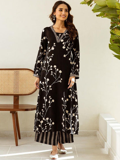 Dhiyona IS Women's Women Floral Printed Kurta with Palazzo