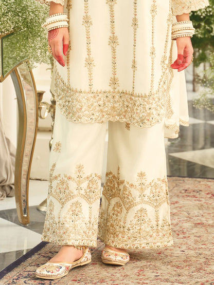 Women Ethnic Motifs Embroidered Mirror Work Kurta with Palazzos & Dupatta
