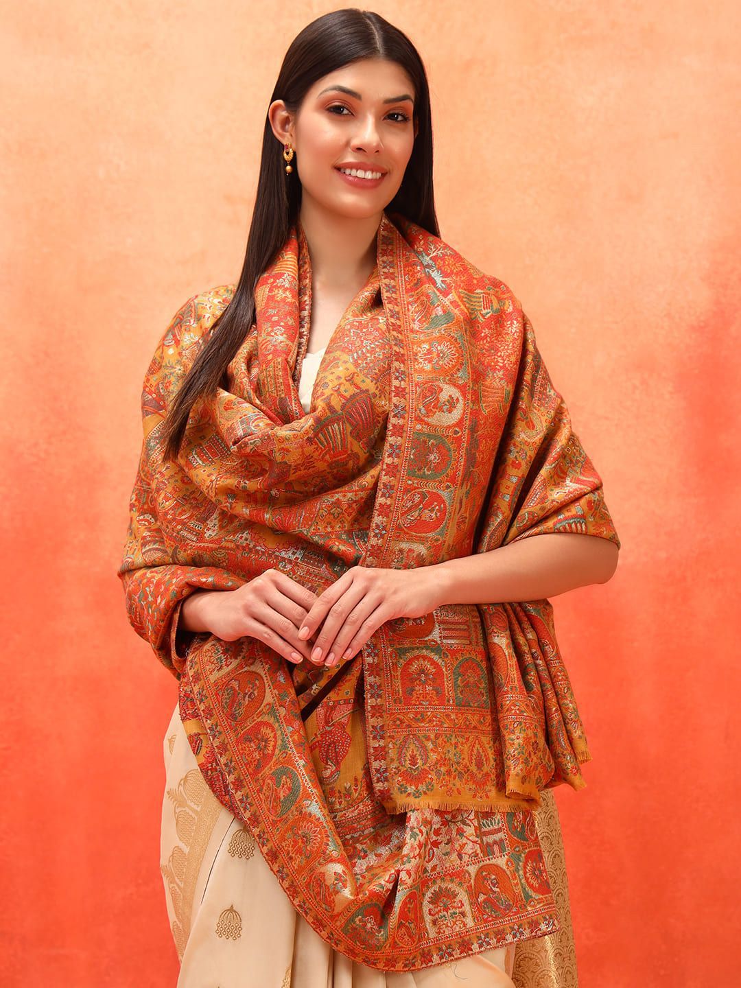 Dhiyona PA Floral Woven Design Shawl