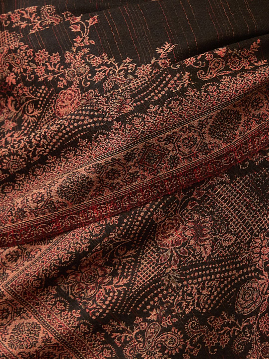 Dhiyona PA Kohsar Floral Woven Design Jamawar Woolen Shawl