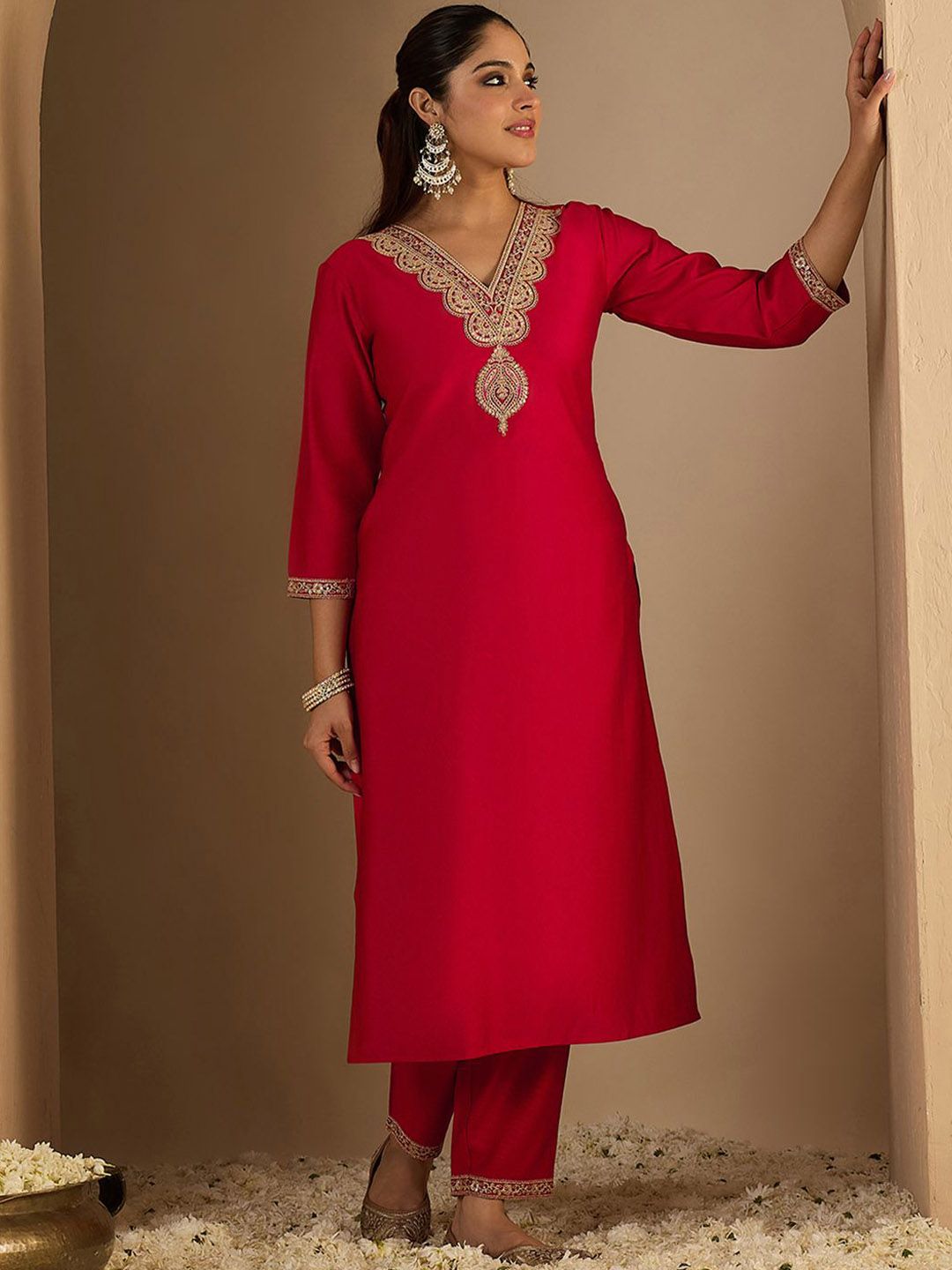 Dhiyona IE Embroidered Liva Tunic With Trousers