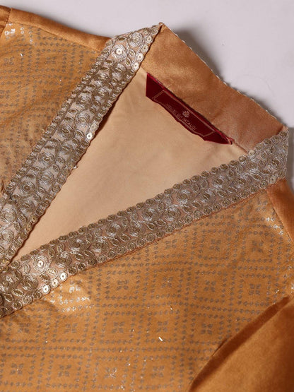 Dhiyona PD Women Woven Design Straight Kurta With Trouser And Dupatta