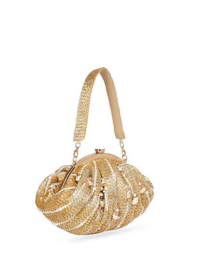 Dhiyona NR Embroidered Half Moon Clutch