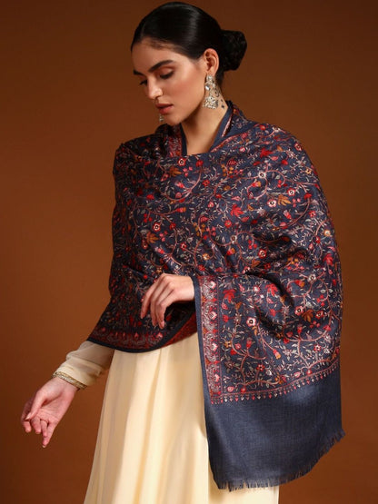 Dhiyona PA Women Ethnic Motifs Embroidered Shawl