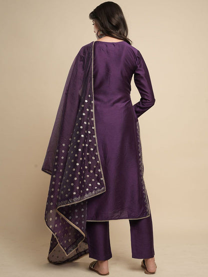 Dhiyona SN Women's Ethnic Motifs Printed Kurta with Trousers & Dupatta