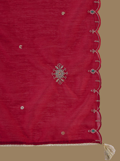 Dhiyona CH Women Floral Embroidered Kurta with Trousers & Dupatta