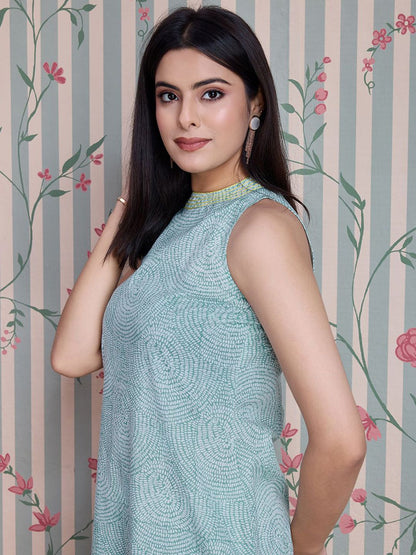 Dhiyona OD  Ethnic Motifs Printed Pure Cotton Straight Kurta with Palazzos