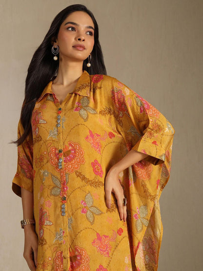 Dhiyona SO Women's Women Floral Printed Regular Kurta with Trousers Kurta Sets