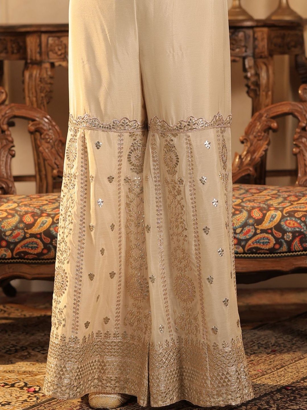 Women Ethnic Motifs Printed Kurta with Palazzo & Dupatta