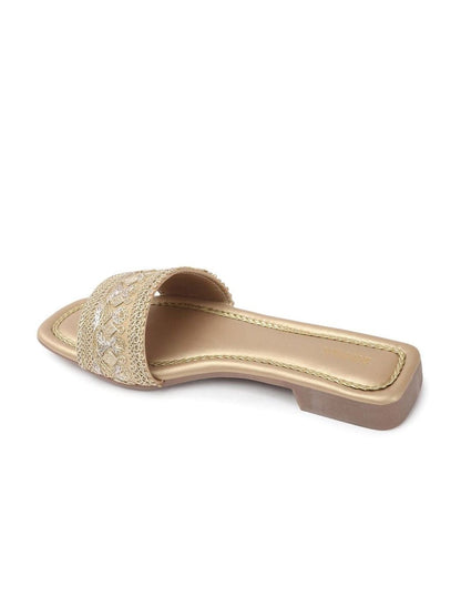Dhiyona AK Women Woven Design Open Toe Flats