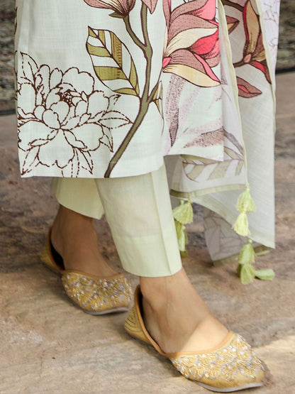 Dhiyona WP Women Digitally Printed Cotton Linen Suit Set 4161