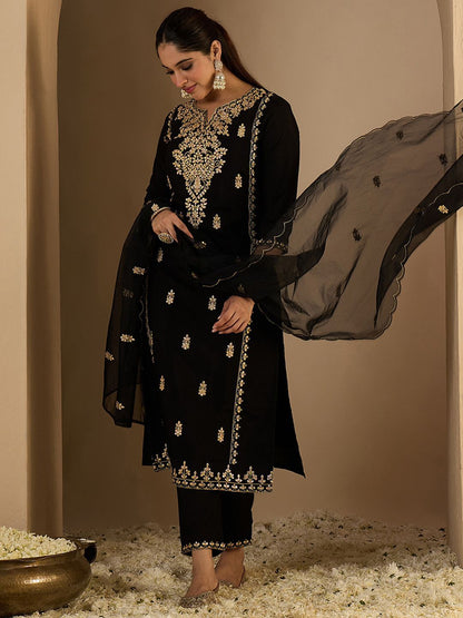 Dhiyona IE Women's Women Ethnic Motifs Printed Kurta with Trousers & Dupatta