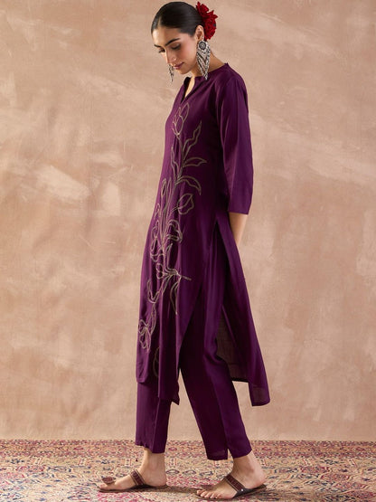 Dhiyona IE Embroidered Top With Trousers