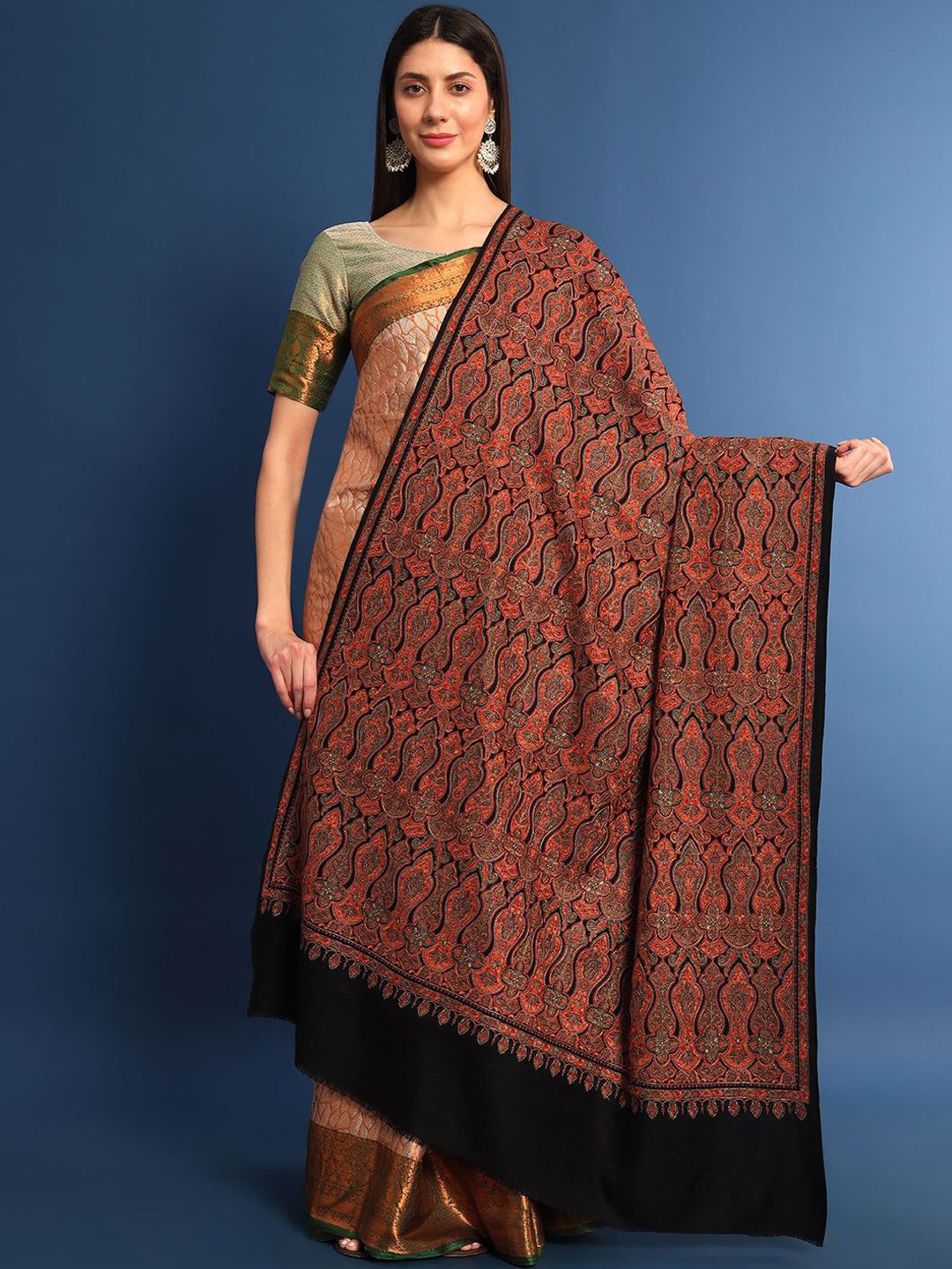 Dhiyona PA Ethnic Motifs Woollen Shawl