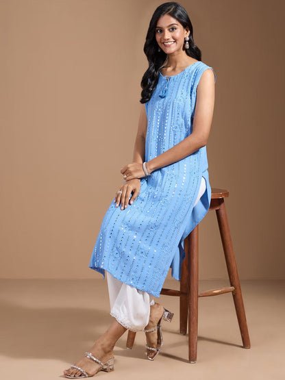 Dhiyona OD  Women Thread Work Kurta