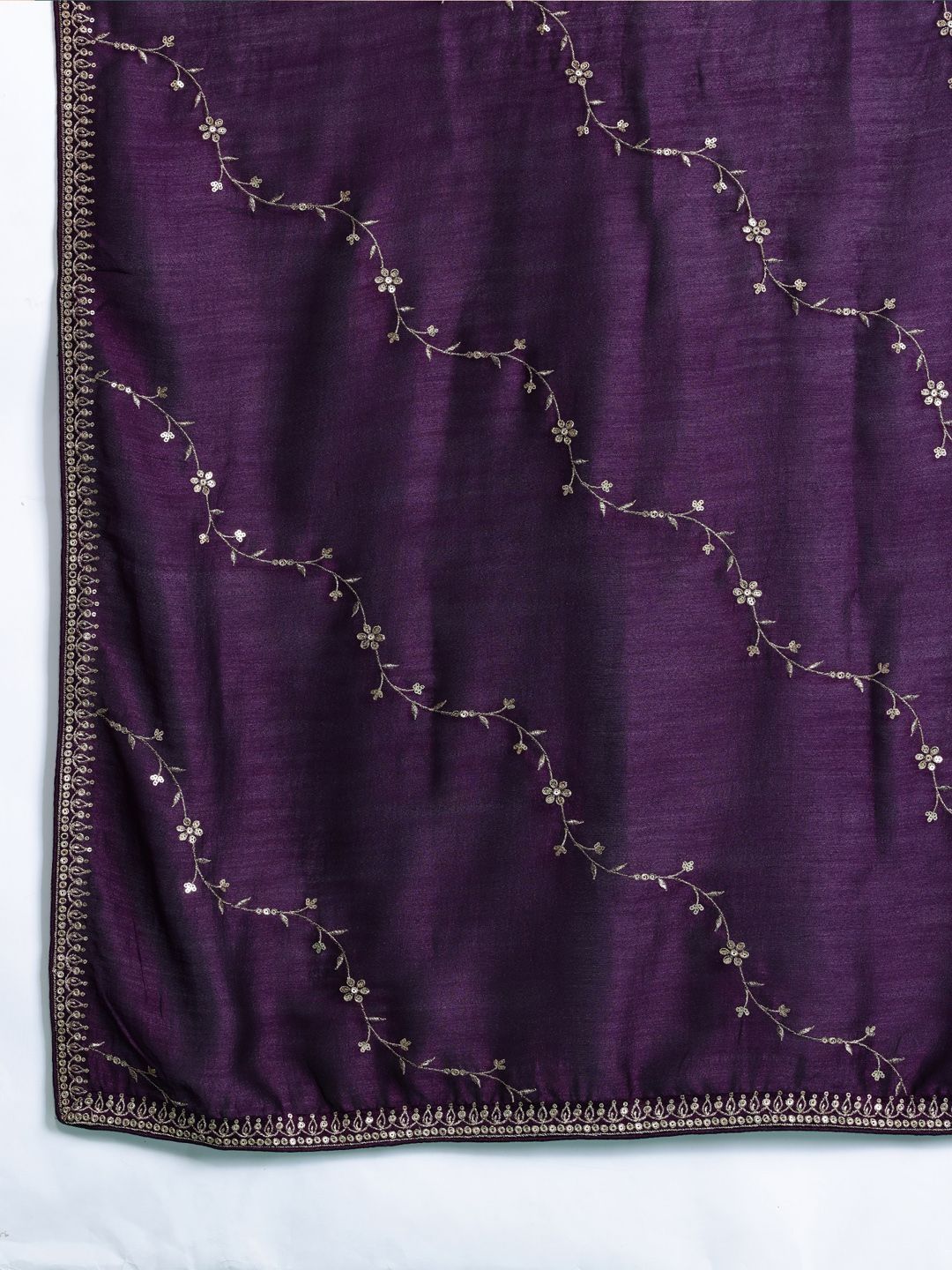 Women Ethnic Motifs Embroidered Regular Sequinned Kurta with Trousers & With Dupatta