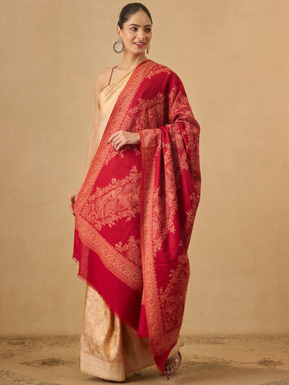 Dhiyona PA Floral Woven Design Kohsar Jamawar Shawl