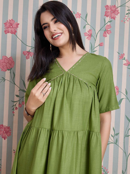 Dhiyona OD  Pure Cotton Anarkali Kurta with Trousers