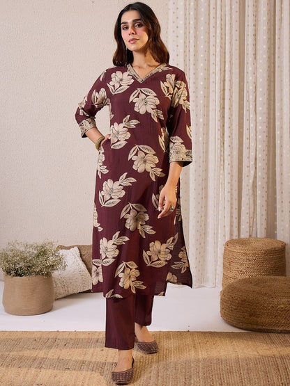 Women Floral Printed Kurta with Trousers & Dupatta