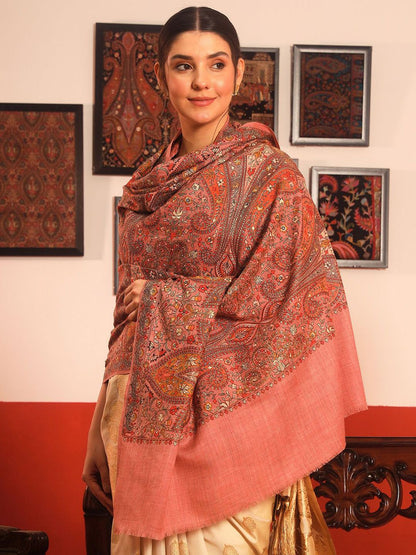 Dhiyona PA Paisley Embroidered Woolen Shawl