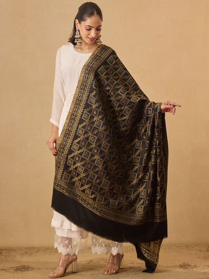 Dhiyona PA Ethnic Motifs Woven Design Mahtab Jamawar Shawl