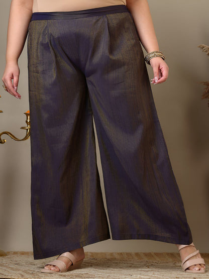 Dhiyona IN Ethnic Motifs Thread Work Straight Kurta With Palazzos & Dupatta