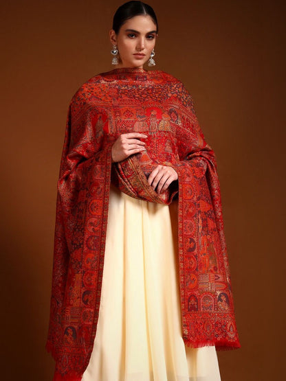 Dhiyona PA Women Floral Woven Design Shawl