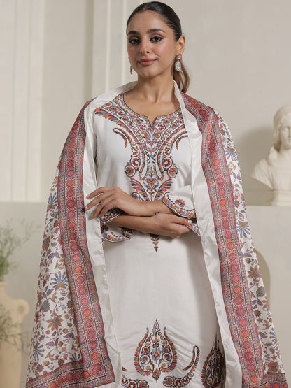 Women Ethnic Motifs Embroidered Regular Kurta with Palazzos & Dupatta