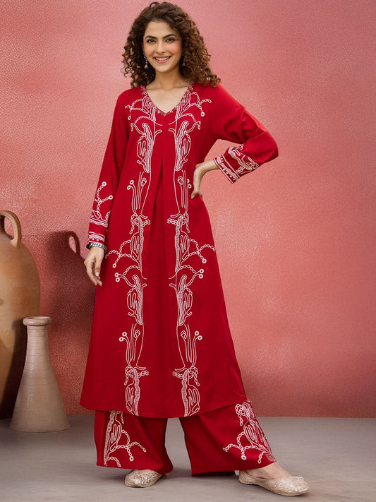 Dhiyona SN Women's Printed Straight Kurta & Palazzos