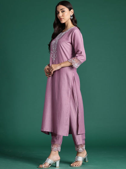 Women Ethnic Motifs Embroidered Kurta with Trousers & Dupatta